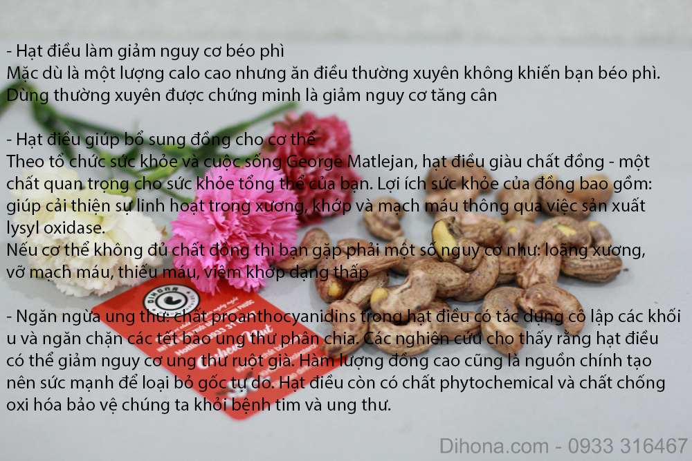 ăn hạt điều có mập không ăn hạt điều có mập không