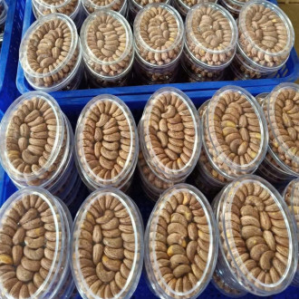 Hạt điều rang muối hộp elip (hộp hạt xoài)