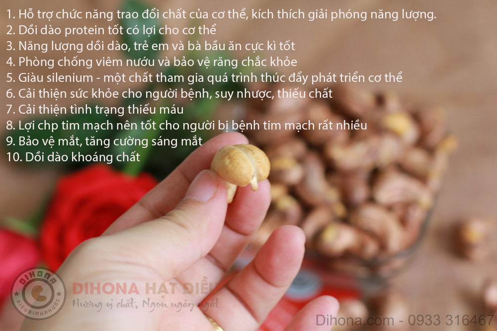 hạt điều có tác dụng gì