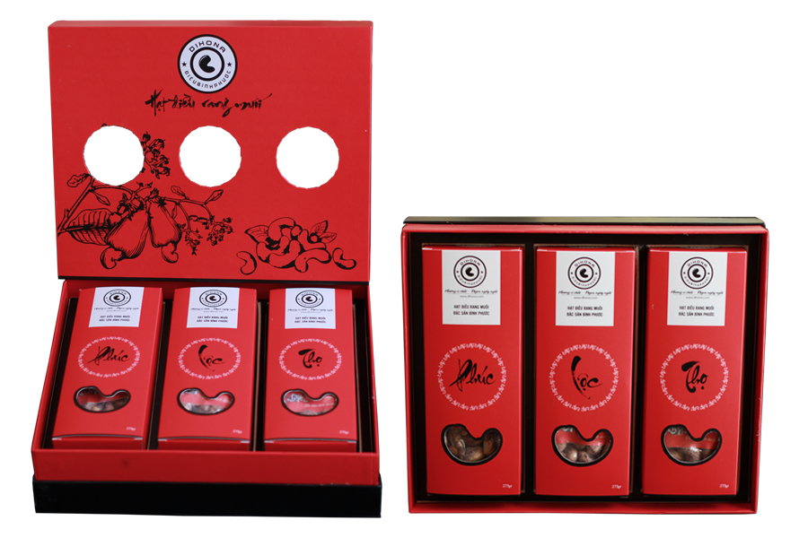 hạt điều hộp quà dihona